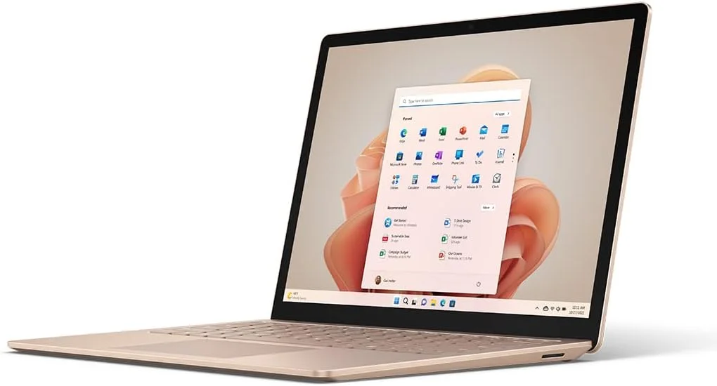 لپ تاپ فوق العاده باریک 13.5 اینچی لمسی مایکروسافت Surface Laptop 5 - طلایی - پردازنده Intel EVO نسل دوازدهم Core i5، رم 8 گیگابایتی، SSD 512 گیگابایتی، ویندوز 11 هوم، دوشاخه UK، مدل 2022