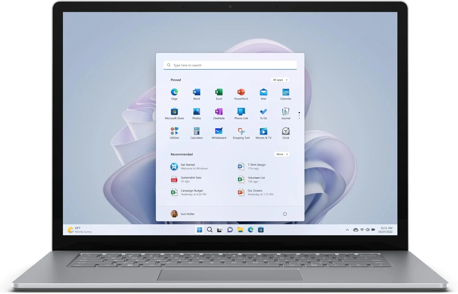 لپ تاپ فوق العاده باریک 15 اینچی لمسی مایکروسافت Surface Laptop 5 - نقره ای - پردازنده Intel EVO نسل دوازدهم Core i7، رم 8 گیگابایتی، SSD 256 گیگابایتی، ویندوز 11 هوم، دوشاخه UK، مدل 2022