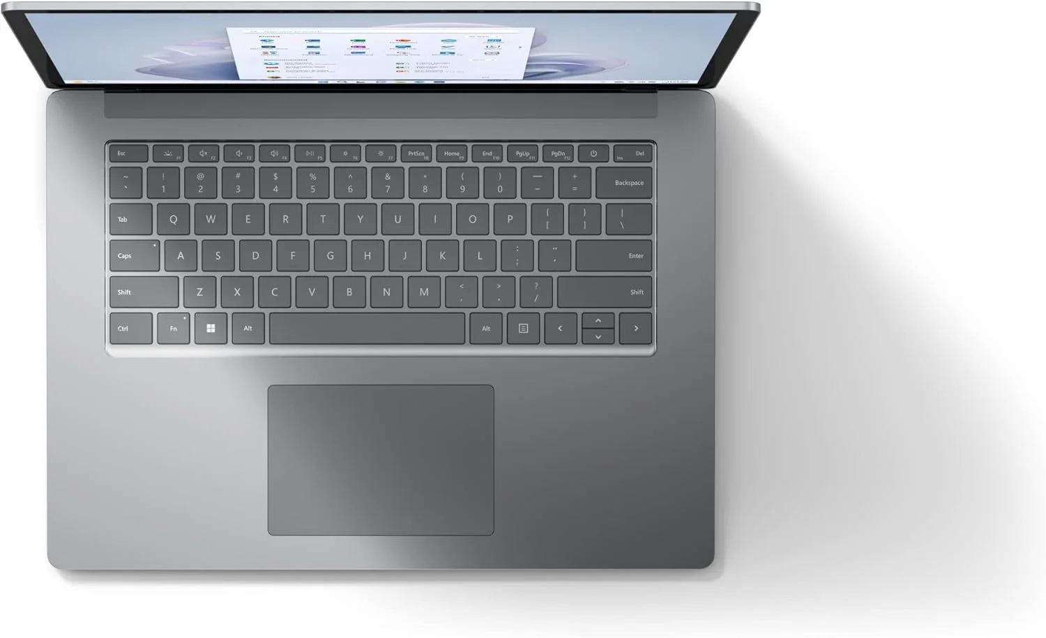 لپ تاپ فوق العاده باریک 15 اینچی لمسی مایکروسافت Surface Laptop 5 - نقره ای - پردازنده Intel EVO نسل دوازدهم Core i7، رم 8 گیگابایتی، SSD 256 گیگابایتی، ویندوز 11 هوم، دوشاخه UK، مدل 2022