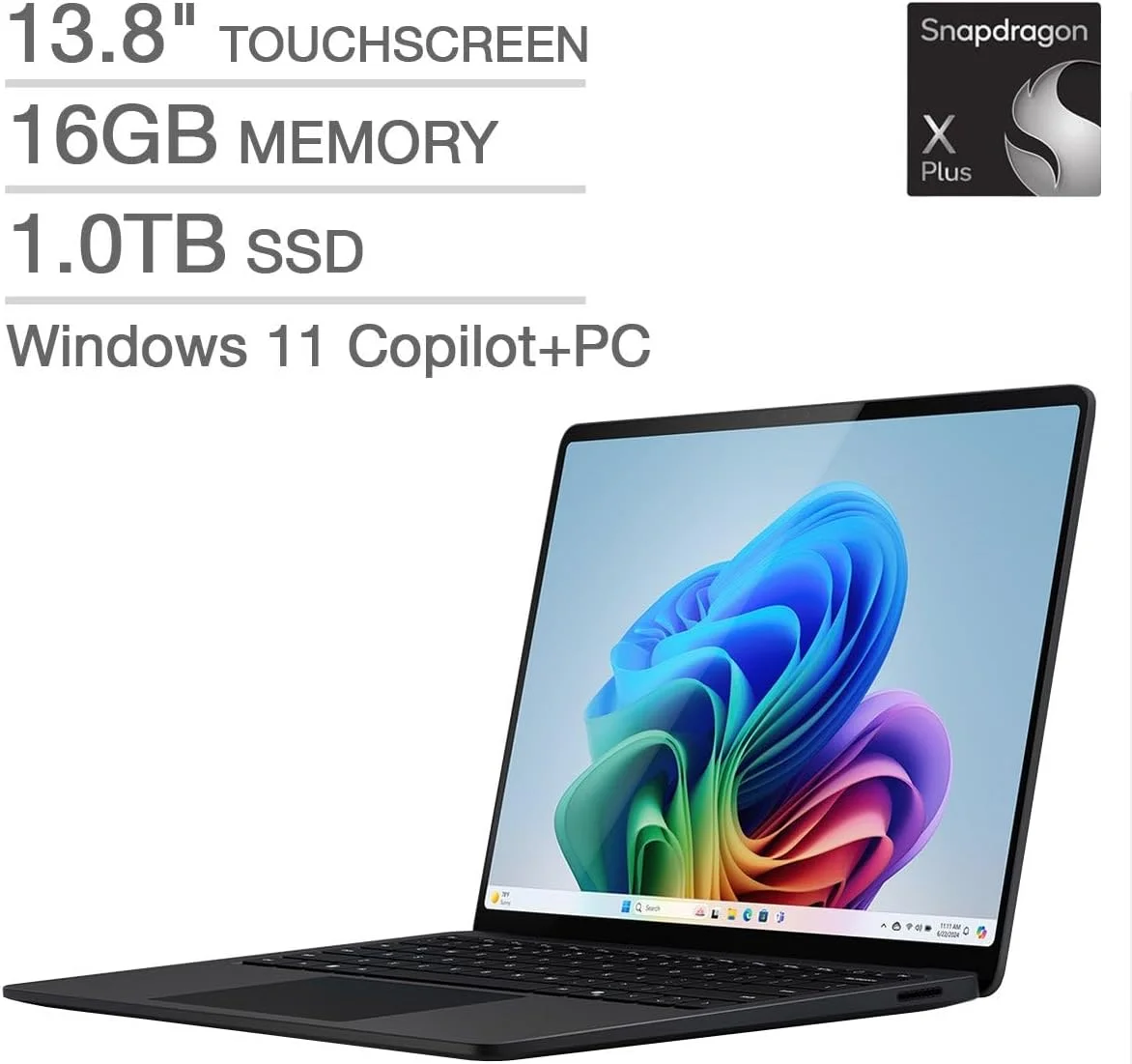 لپ تاپ مایکروسافت Surface Copilot+ PC با صفحه نمایش 13.8 اینچی، پردازنده Qualcomm Snapdragon X Plus (ده هسته ای)، رزولوشن 2304x1536، ویندوز 11، رم 16 گیگابایت و حافظه 1 ترابایت مدل EP2-06079 (بازسازی شده) لپ تاپ مایکروسافت Surface Copilot+ PC با صفحه نمایش 13.8 اینچی، پردازنده Qualcomm Snapdragon X Plus (ده هسته ای)، رزولوشن 2304x1536، ویندوز 11، رم 16 گیگابایت و حافظه 1 ترابایت مدل EP2-06079 (بازسازی شده)