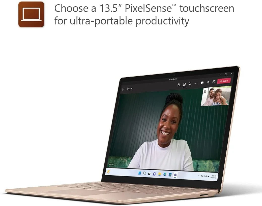 لپ تاپ فوق العاده باریک 13.5 اینچی لمسی مایکروسافت Surface Laptop 5 - طلایی - پردازنده Intel EVO نسل دوازدهم Core i5، رم 8 گیگابایتی، SSD 512 گیگابایتی، ویندوز 11 هوم، دوشاخه UK، مدل 2022 لپ تاپ فوق العاده باریک 13.5 اینچی لمسی مایکروسافت Surface Laptop 5 - طلایی - پردازنده Intel EVO نسل دوازدهم Core i5، رم 8 گیگابایتی، SSD 512 گیگابایتی، ویندوز 11 هوم، دوشاخه UK، مدل 2022