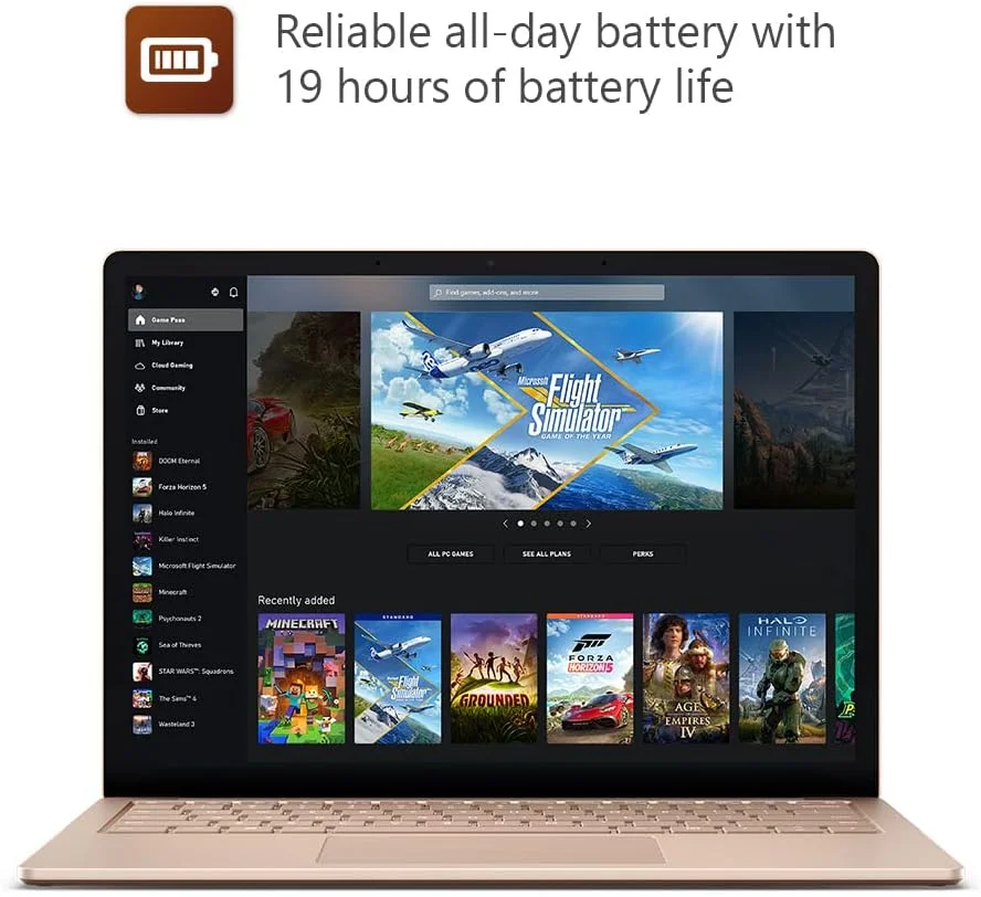 لپ تاپ فوق العاده باریک 13.5 اینچی لمسی مایکروسافت Surface Laptop 5 - طلایی - پردازنده Intel EVO نسل دوازدهم Core i5، رم 8 گیگابایتی، SSD 512 گیگابایتی، ویندوز 11 هوم، دوشاخه UK، مدل 2022 لپ تاپ فوق العاده باریک 13.5 اینچی لمسی مایکروسافت Surface Laptop 5 - طلایی - پردازنده Intel EVO نسل دوازدهم Core i5، رم 8 گیگابایتی، SSD 512 گیگابایتی، ویندوز 11 هوم، دوشاخه UK، مدل 2022
