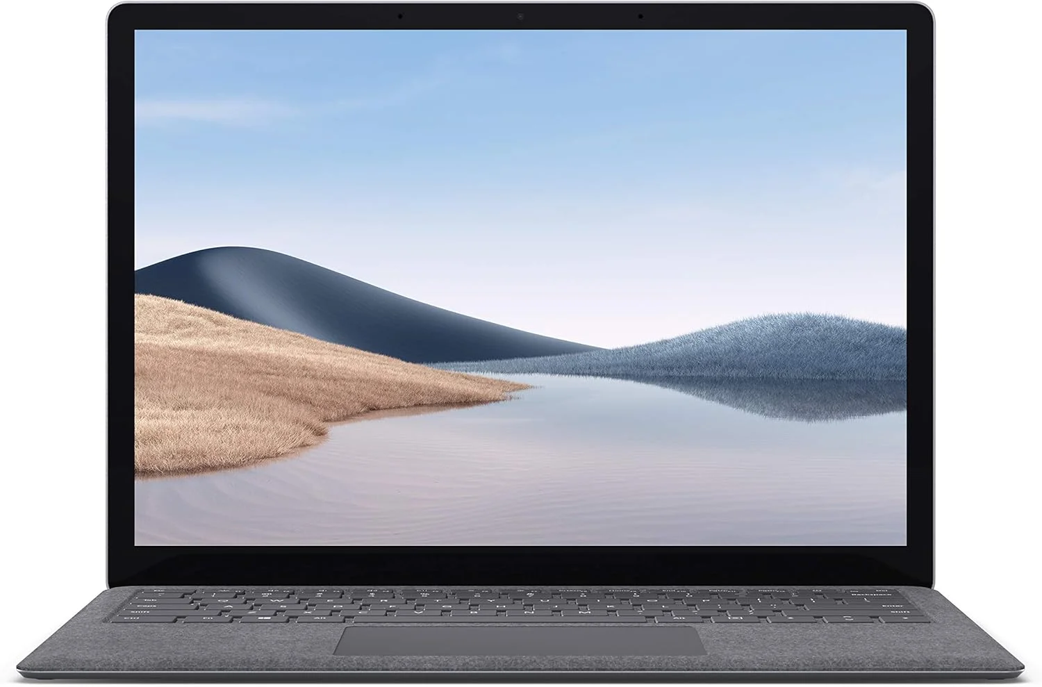 لپ تاپ فوق العاده باریک 13.5 اینچی لمسی مایکروسافت Surface Laptop 4 (پلاتینیوم) - پردازنده 6 هسته ای AMD Ryzen 5 با گرافیک Radeon (Microsoft Surface Edition) 8 گیگابایت رم، 256 گیگابایت SSD، ویندوز 10 هوم، مدل 2021