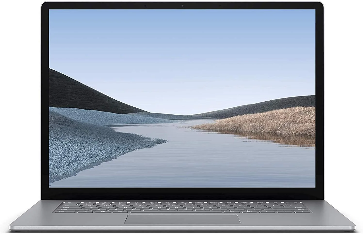 لپ تاپ لمسی مایکروسافت Surface Laptop 3 [Vgz-00013]، پردازنده AMD Ryzen R5-3580U، 15 اینچ، 256 گیگابایت، 8 گیگابایت رم، کارت گرافیک AMD Radeon™ Vega 9، ویندوز 10، صفحه کلید انگلیسی-عربی، رنگ پلاتینی [نسخه خاورمیانه]