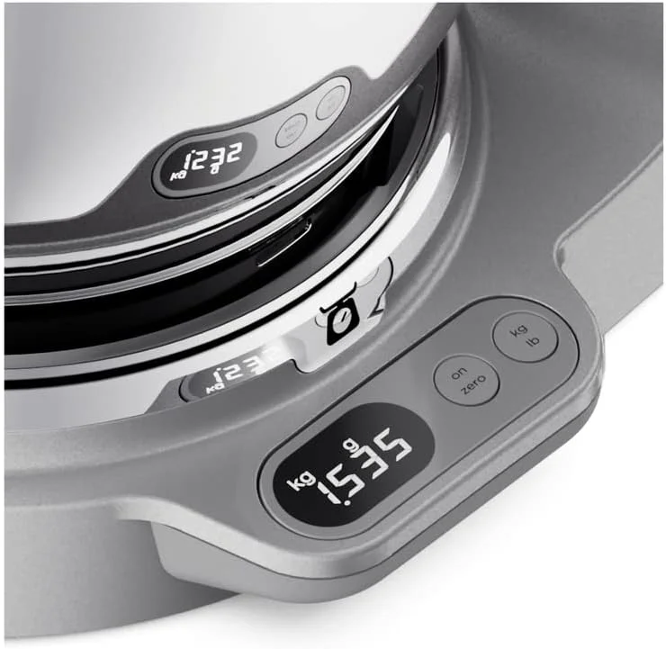 ماشین آشپزخانه بدنه فلزی کنوود مدل TITANIUM CHEF BAKER XL با ترازو داخلی، DuoBowl، 4 ابزار، مخلوط کن شیشه ای، چرخ گوشت، غذاساز، آب مرکبات گیری، آسیاب چند منظوره KVL85.704SI نقره ای