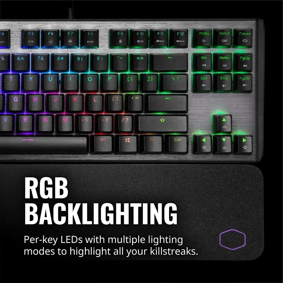 کیبورد مکانیکی گیمینگ بدون کلید Cooler Master CK530 V2 با سوئیچ آبی، نور پس زمینه RGB، کنترلهای On-the-Fly و صفحه بالایی آلومینیومی (عربی) کیبورد مکانیکی گیمینگ بدون کلید Cooler Master CK530 V2 با سوئیچ آبی، نور پس زمینه RGB، کنترلهای On-the-Fly و صفحه بالایی آلومینیومی (عربی)