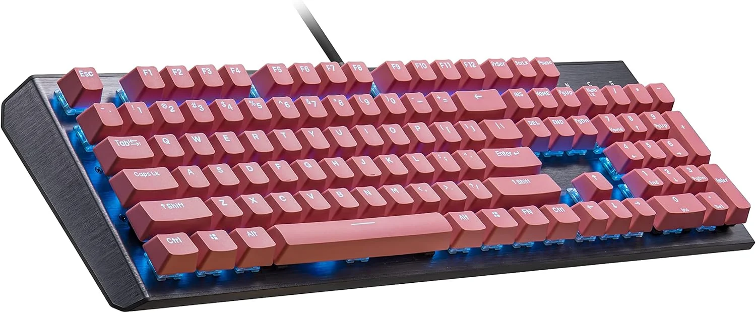 ست ارتقاء کلیدهای PBT Doubleshot با نور پس زمینه Cooler Master Sakura Pink برای کیبوردهای مکانیکی، سازگار با کیبوردهای استاندارد 104 کلیدی ایالات متحده (KC-NPDMF1-US)
