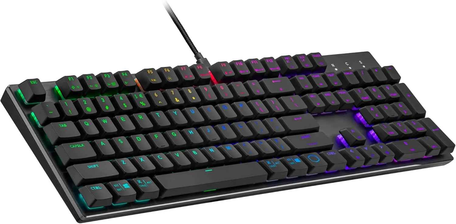 کیبورد گیمینگ کولر مستر SK652، طرح بندی US - QWERTY