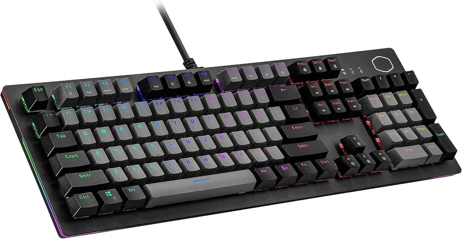 کیبورد گیمینگ کولر مستر CK352، MX-Red - مشکی