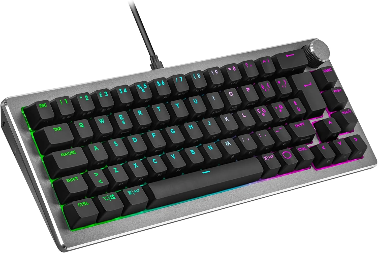 کیبورد گیمینگ مکانیکی Cooler Master CK720، سوییچ های قرمز Kailh، QWERTY - IT