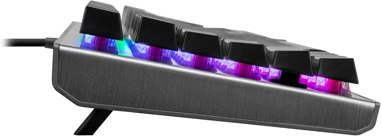 کیبورد گیمینگ مکانیکی کولر مستر CK550 V2 - نورپردازی RGB، کنترلهای On-the-Fly، صفحه بالایی آلومینیومی و استراحتگاه مچ دست - طرحبندی UK / سوییچهای قرمز کیبورد گیمینگ مکانیکی کولر مستر CK550 V2 - نورپردازی RGB، کنترلهای On-the-Fly، صفحه بالایی آلومینیومی و استراحتگاه مچ دست - طرحبندی UK / سوییچهای قرمز
