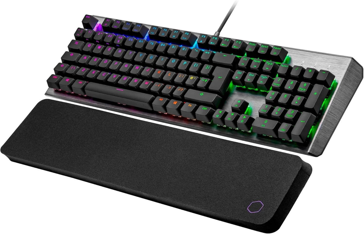 کیبورد گیمینگ مکانیکی کولر مستر CK550 V2 - نورپردازی RGB، کنترلهای On-the-Fly، صفحه بالایی آلومینیومی و استراحتگاه مچ دست - طرحبندی UK / سوییچهای قرمز کیبورد گیمینگ مکانیکی کولر مستر CK550 V2 - نورپردازی RGB، کنترلهای On-the-Fly، صفحه بالایی آلومینیومی و استراحتگاه مچ دست - طرحبندی UK / سوییچهای قرمز