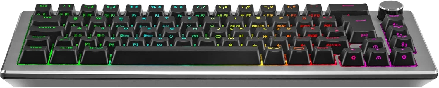 کیبورد گیمینگ بیسیم کولر مستر CK721 با طرحبندی QWERTZ - DE - خاکستری کیبورد گیمینگ بیسیم کولر مستر CK721 با طرحبندی QWERTZ - DE - خاکستری