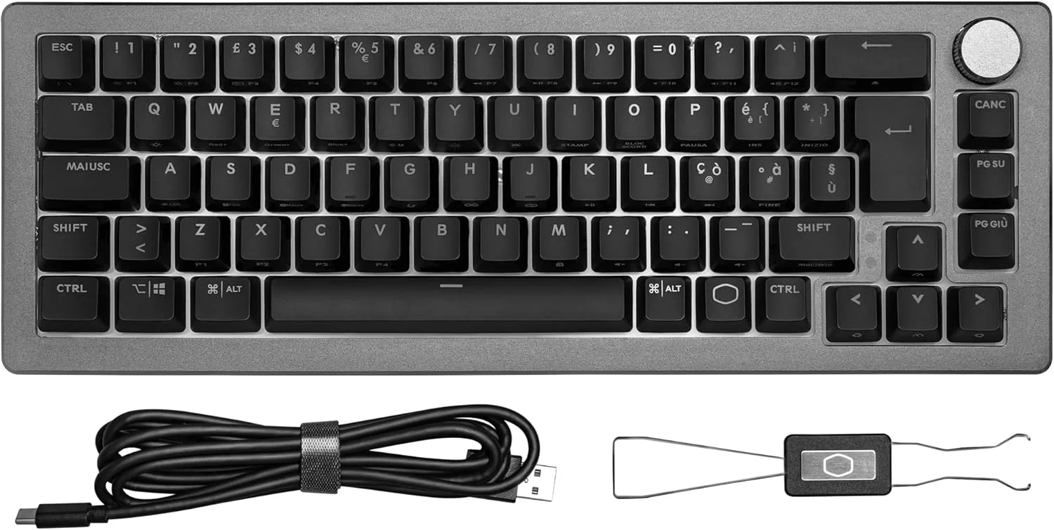 کیبورد گیمینگ مکانیکی Cooler Master CK720، سوییچ های قرمز Kailh، QWERTY - IT کیبورد گیمینگ مکانیکی Cooler Master CK720، سوییچ های قرمز Kailh، QWERTY - IT