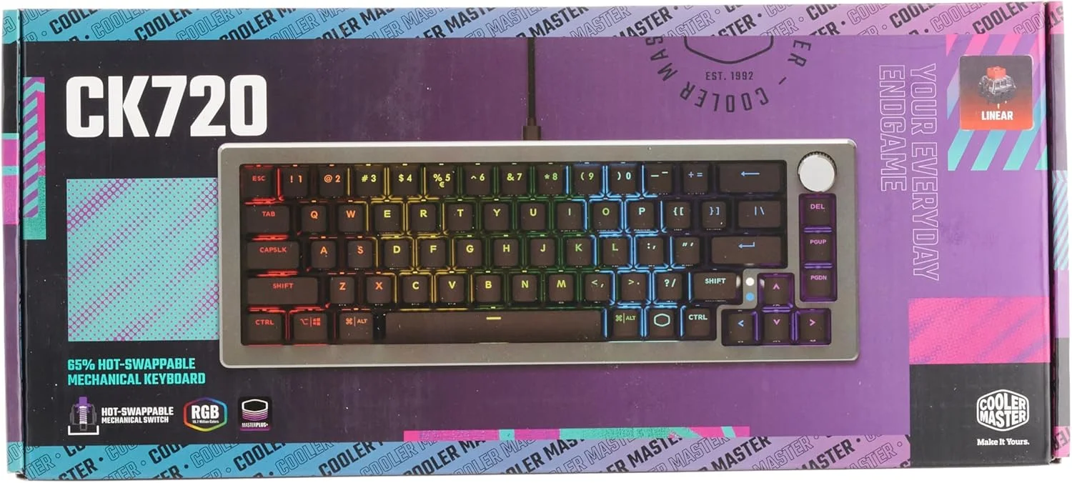 کیبورد گیمینگ مکانیکی Cooler Master CK720، سوییچ های قرمز Kailh، QWERTY - IT کیبورد گیمینگ مکانیکی Cooler Master CK720، سوییچ های قرمز Kailh، QWERTY - IT