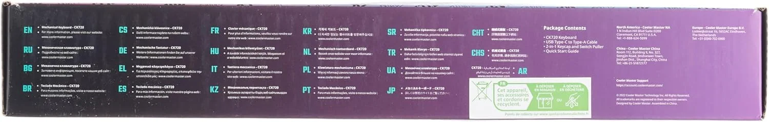 کیبورد گیمینگ مکانیکی Cooler Master CK720، سوییچ های قرمز Kailh، QWERTY - IT کیبورد گیمینگ مکانیکی Cooler Master CK720، سوییچ های قرمز Kailh، QWERTY - IT