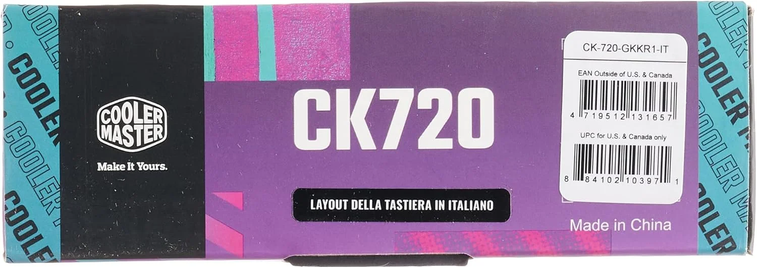 کیبورد گیمینگ مکانیکی Cooler Master CK720، سوییچ های قرمز Kailh، QWERTY - IT کیبورد گیمینگ مکانیکی Cooler Master CK720، سوییچ های قرمز Kailh، QWERTY - IT