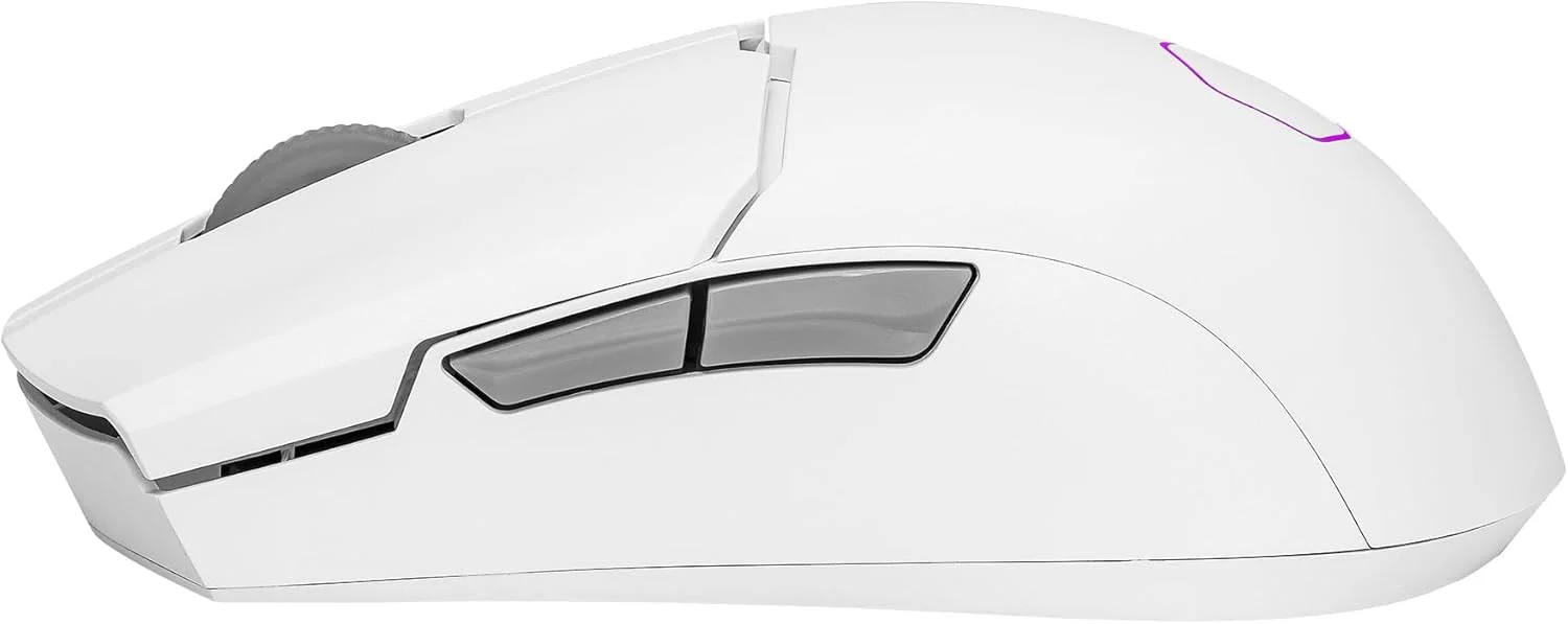 ماوس گیمینگ بیسیم Cooler Master MM712 سفید با DPI قابل تنظیم 19000، 2.4 گیگاهرتز و بلوتوث، کابل Ultraweave، پایه های PTFE، نورپردازی RGB و نرم افزار MasterPlus+ ماوس گیمینگ بیسیم Cooler Master MM712 سفید با DPI قابل تنظیم 19000، 2.4 گیگاهرتز و بلوتوث، کابل Ultraweave، پایه های PTFE، نورپردازی RGB و نرم افزار MasterPlus+