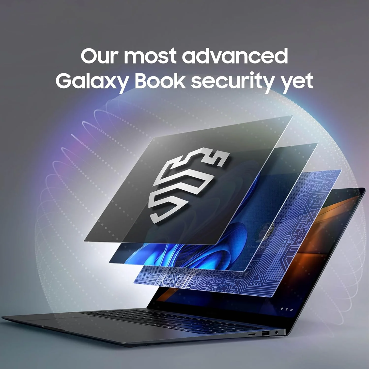 لپ تاپ سامسونگ Galaxy Book4 Pro با صفحه نمایش 14 اینچی، پردازنده Intel Core 7 Ultra، حافظه 512 گیگابایتی، صفحه لمسی 3K AMOLED (2880 x 1800)، امنیت پیشرفته، مدل 2024، NP940XGK-KG1US، خاکستری Moonstone