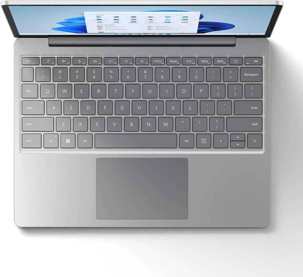 مایکروسافت Surface Laptop Go 2 | رم 8 گیگابایت، حافظه SSD 256 گیگابایت، پردازنده Intel Core i5 نسل 11 | صفحه نمایش لمسی 12.4 اینچی، گرافیک Intel Iris Xe | همراه با شارژر برای لپ تاپ Microsoft Surface (بازسازی شده)