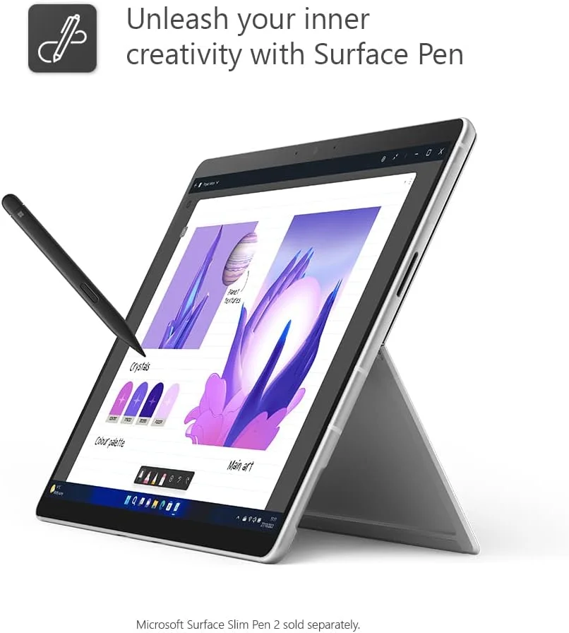 تبلت پی سی 2 در 1 مایکروسافت Surface Pro 9 - 13 اینچی - نقره ای - Intel Core i7، رم 16 گیگابایتی، SSD 512 گیگابایتی - Windows 11 Home - فقط دستگاه، دوشاخه UK، مدل 2022