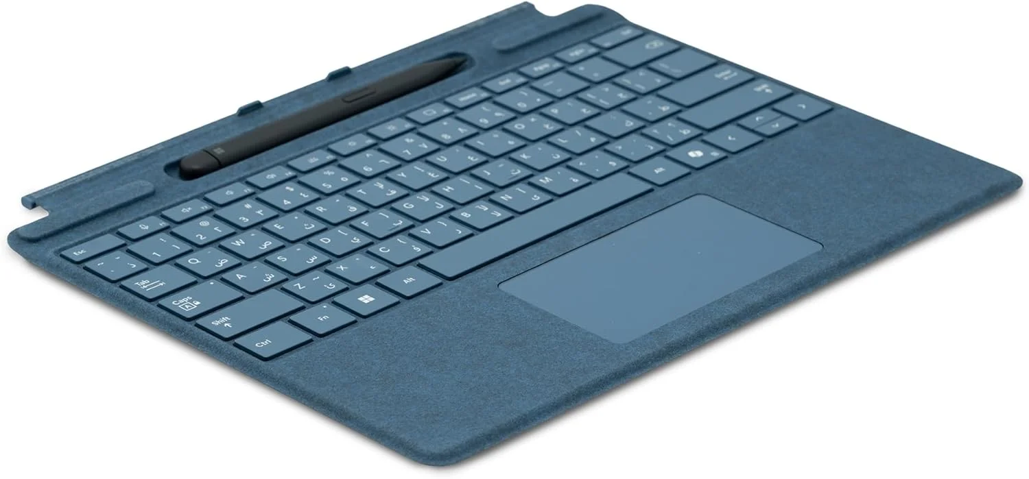 کیبورد مایکروسافت Surface Pro 13 اینچی با قلم Slim | یاقوت کبود | سازگار با Surface Pro 13 اینچی (نسل 11)، Surface Pro 9 یا Surface Pro 8 - انگلیسی/عربی کیبورد مایکروسافت Surface Pro 13 اینچی با قلم Slim | یاقوت کبود | سازگار با Surface Pro 13 اینچی (نسل 11)، Surface Pro 9 یا Surface Pro 8 - انگلیسی/عربی