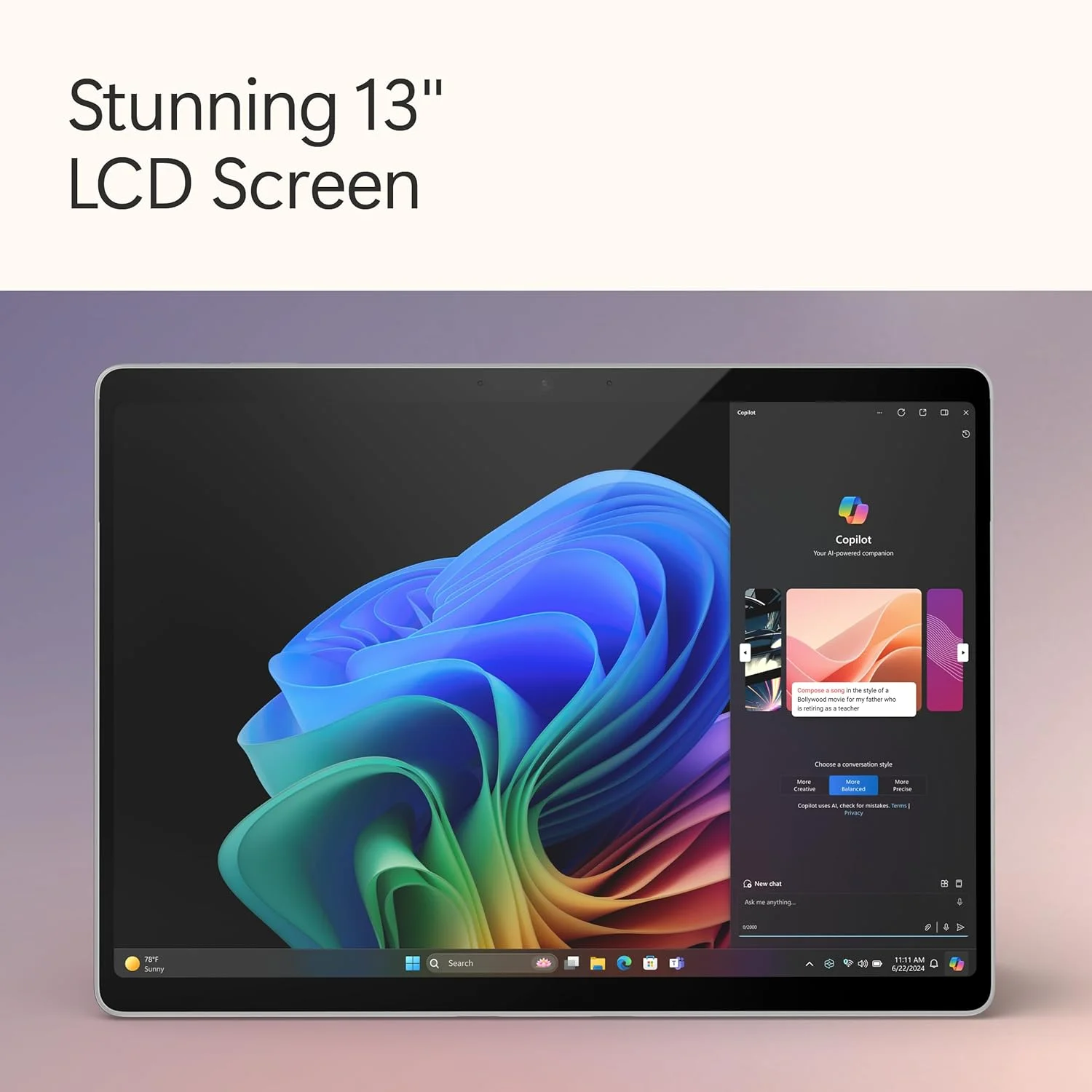 لپتاپ/تبلت 2 در 1 مایکروسافت سرفیس پرو (2024)، ویندوز 11 Copilot+ PC، نمایشگر لمسی 13 اینچی، Snapdragon X Plus (10 هستهای)، 16 گیگابایت رم، 512 گیگابایت حافظه، پلاتینیوم لپتاپ/تبلت 2 در 1 مایکروسافت سرفیس پرو (2024)، ویندوز 11 Copilot+ PC، نمایشگر لمسی 13 اینچی، Snapdragon X Plus (10 هستهای)، 16 گیگابایت رم، 512 گیگابایت حافظه، پلاتینیوم
