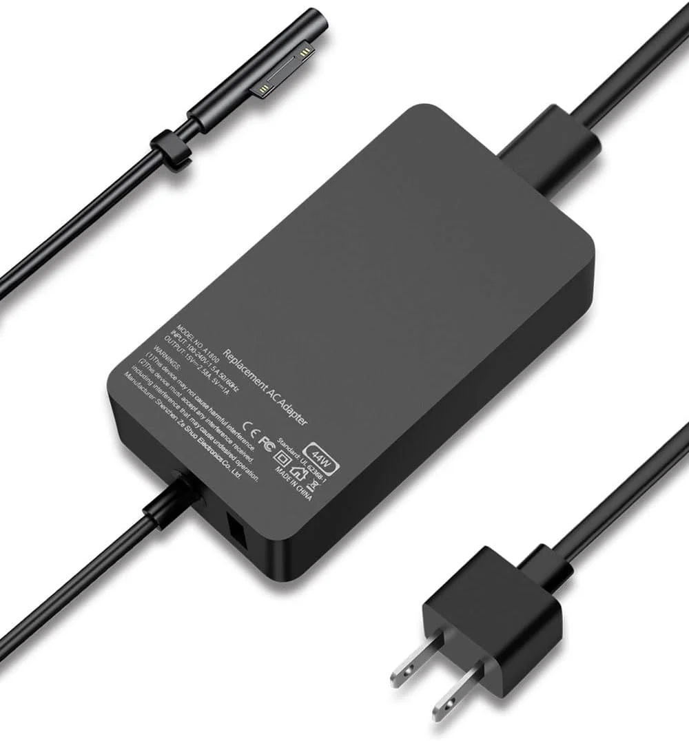 شارژر سطحی Zeshuo، آداپتور برق 44W 15V 2.58A برای Microsoft Surface Pro 3/4/5/6/7، Surface Laptop 3/2/1، Surface Go/Book، با سیم برق 6 فوت شارژر سطحی Zeshuo، آداپتور برق 44W 15V 2.58A برای Microsoft Surface Pro 3/4/5/6/7، Surface Laptop 3/2/1، Surface Go/Book، با سیم برق 6 فوت