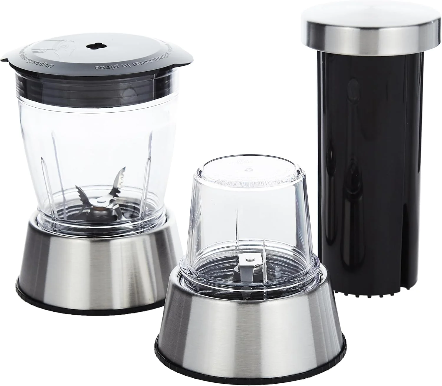 آبمیوه گیری و مخلوط کن 4 در 1 Geepas GSB5451 - مخلوط کن برقی جمع و جور، آبمیوه گیری، خردکن و آسیاب | عملکرد پالس 2 سرعته برای یخ خردکن | 800 وات - 2 سال گارانتی