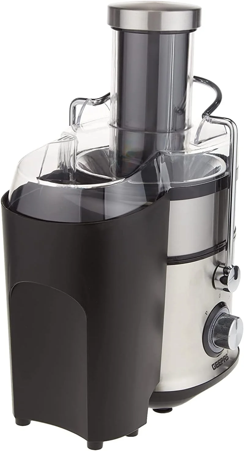 آبمیوه گیری و مخلوط کن 4 در 1 Geepas GSB5451 - مخلوط کن برقی جمع و جور، آبمیوه گیری، خردکن و آسیاب | عملکرد پالس 2 سرعته برای یخ خردکن