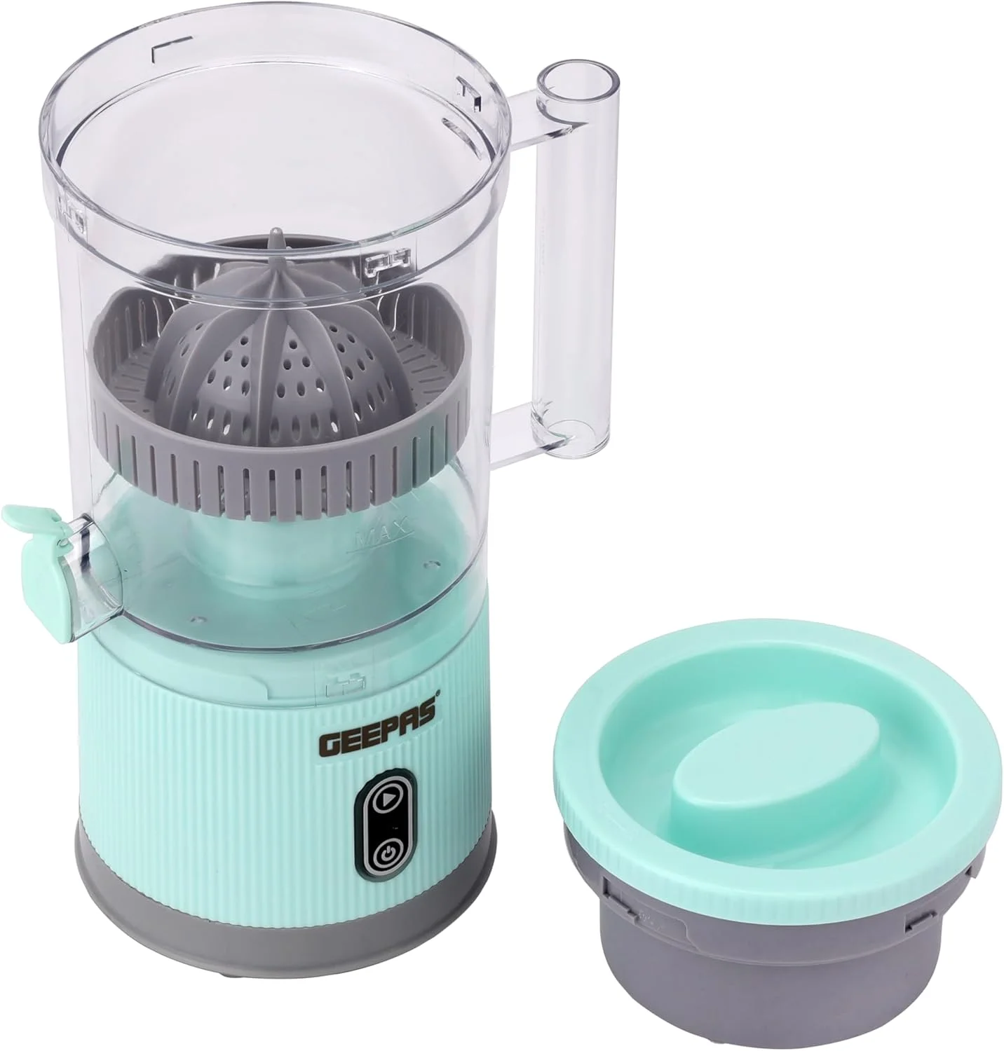 آب مرکبات گیری قابل حمل شارژی Geepas - GCJ46019 / ظرفیت 200 میلی لیتر، دستگاه آبمیوه گیری برای پرتقال، لیمو و غیره / شارژ USB، عملکرد لمسی حسگر، گارانتی سال ها آب مرکبات گیری قابل حمل شارژی Geepas - GCJ46019 / ظرفیت 200 میلی لیتر، دستگاه آبمیوه گیری برای پرتقال، لیمو و غیره / شارژ USB، عملکرد لمسی حسگر، گارانتی سال ها
