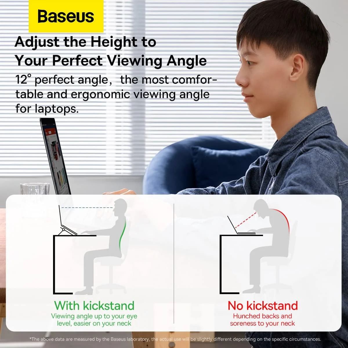 پایه لپ تاپ قابل تنظیم Baseus، پایه کیبورد کامپیوتر برای میز، پایه لپ تاپ برای MacBook Pro/Air، Galaxy Book Pro، Lenovo، 10-17 اینچ (خاکستری)