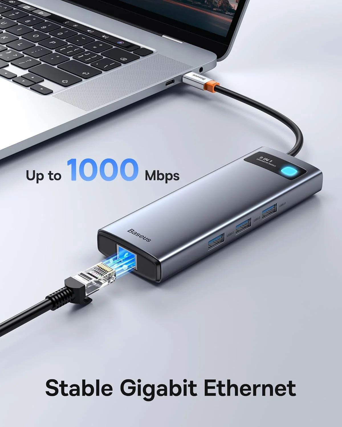داک استیشن 9 در 1 بیسوس USB C با خروجی 4K @ 120Hz، هاب USB C با 2 خروجی HDMI برای دو مانیتور، اترنت 1000 مگابیت بر ثانیه، PD 100W، کارت خوان TF/SD، USB 3.0، آداپتور چند پورت برای MacBook/Dell/HP/Surface/Lenovo و سایر کامپیوترها