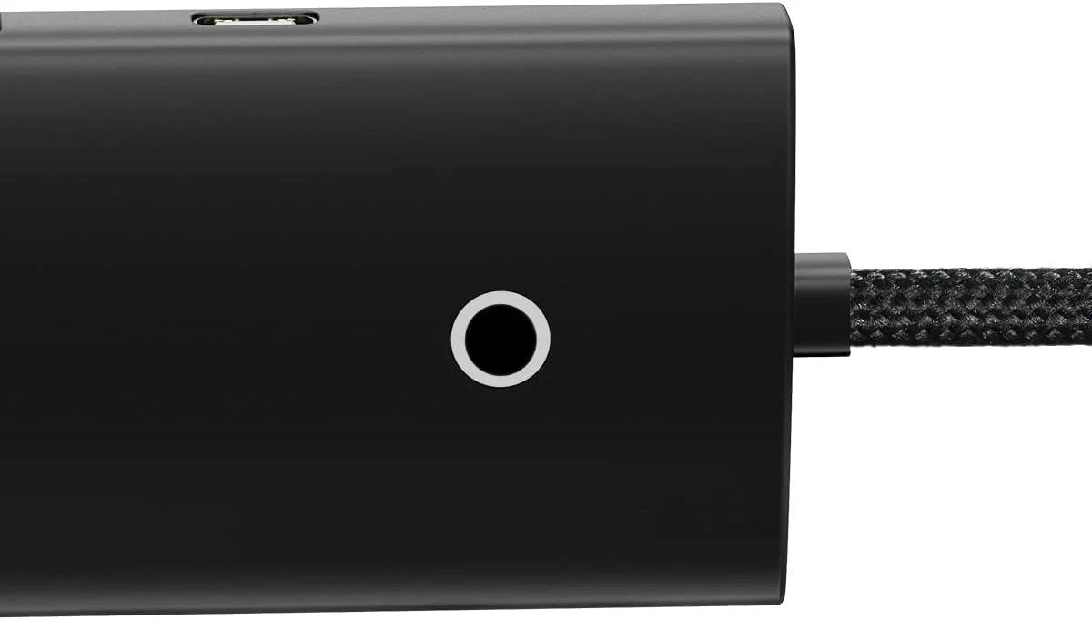هاب USB بیسوس USB 3.0، اسپلیتر USB 4 پورت آداپتور هاب برق توسعه USB هاب داده پرسرعت 5 گیگابیت بر ثانیه با شارژ USB C سازگار برای MacBook، iMac، Surface Pro، XPS، PC، فلش درایو USB (مشکی)