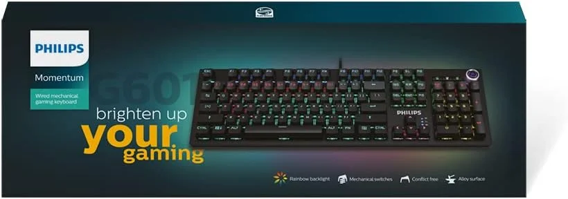 کیبورد گیمینگ مکانیکی فیلیپس با طرح عربی SPK8601/00 (مشکی)