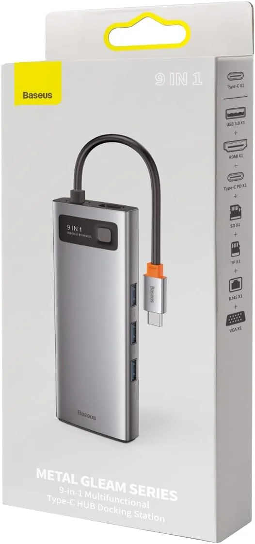 آداپتور داکینگ استیشن هاب USB C 9 در 1 بیسوس با خروجی 4K HDMI و پاور دلیوری برای مک بوک پرو، سرفیس پرو، آیپد پرو و سایر دستگاه های Type C آداپتور داکینگ استیشن هاب USB C 9 در 1 بیسوس با خروجی 4K HDMI و پاور دلیوری برای مک بوک پرو، سرفیس پرو، آیپد پرو و سایر دستگاه های Type C