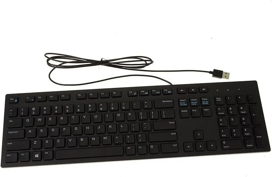 کیبورد سیمی دل - مشکی KB216 (580-ADMT) - کیبورد انگلیسی