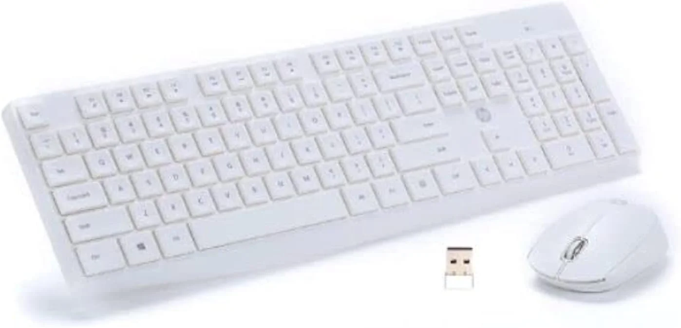 ست کیبورد و ماوس بی‌سیم USB اچ پی مدل CS10 - سفید