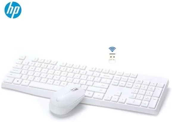 ست کیبورد و ماوس بی‌سیم USB اچ پی مدل CS10 - سفید