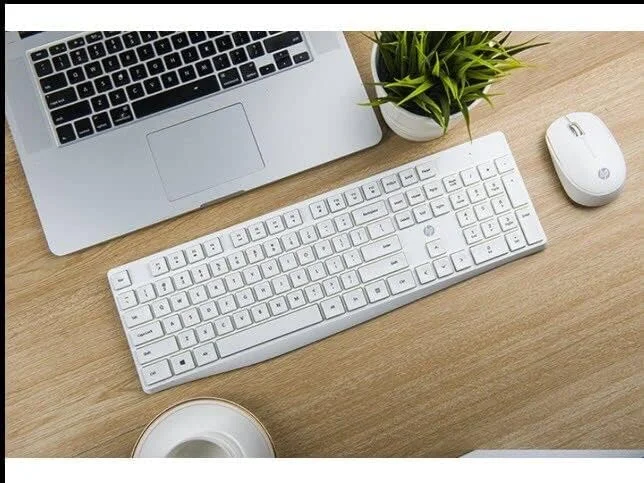 ست کیبورد و ماوس بی‌سیم USB اچ پی مدل CS10 - سفید