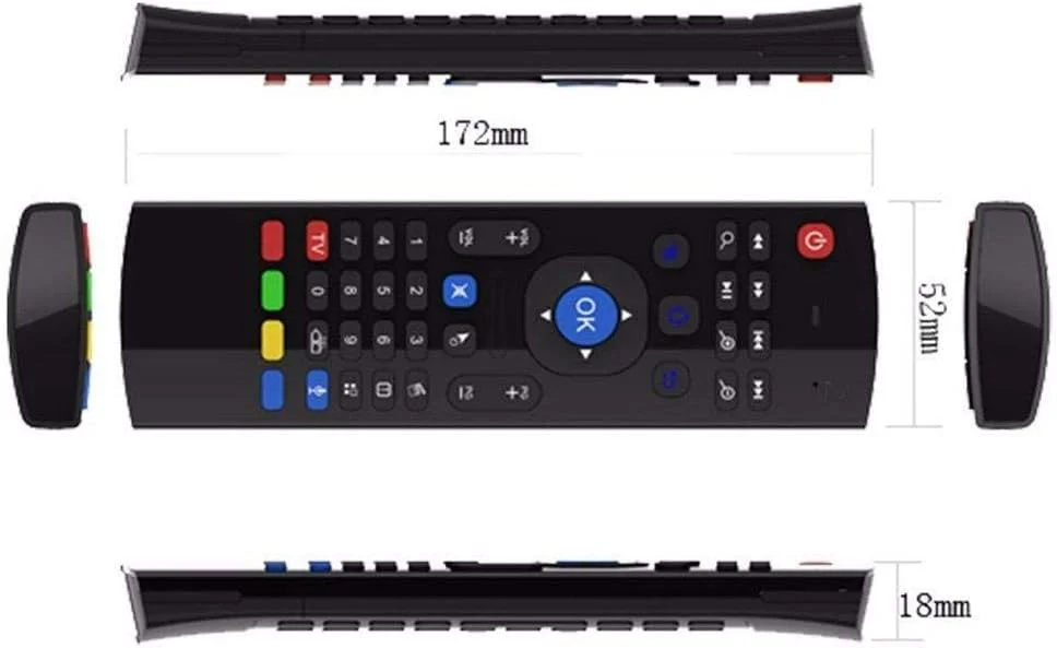 موس و کیبورد بی سیم MX3-M 2.4G با کنترل از راه دور بی سیم و میکروفون داخلی برای اندروید تی وی باکس