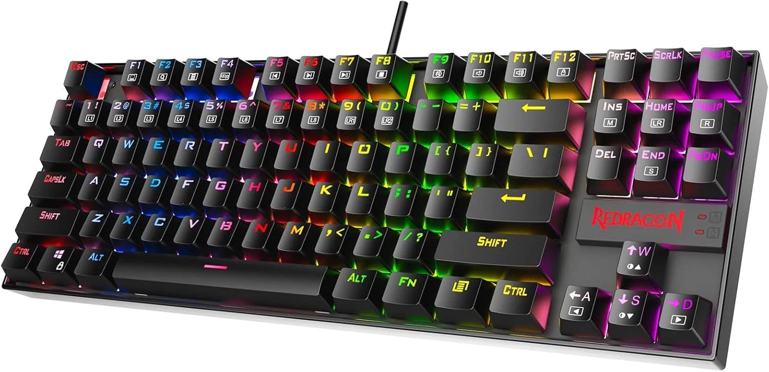 کیبورد گیمینگ مکانیکی نور پس زمینه دار RGB ردراگون مدل K552-RGB Kumara (مشکی)