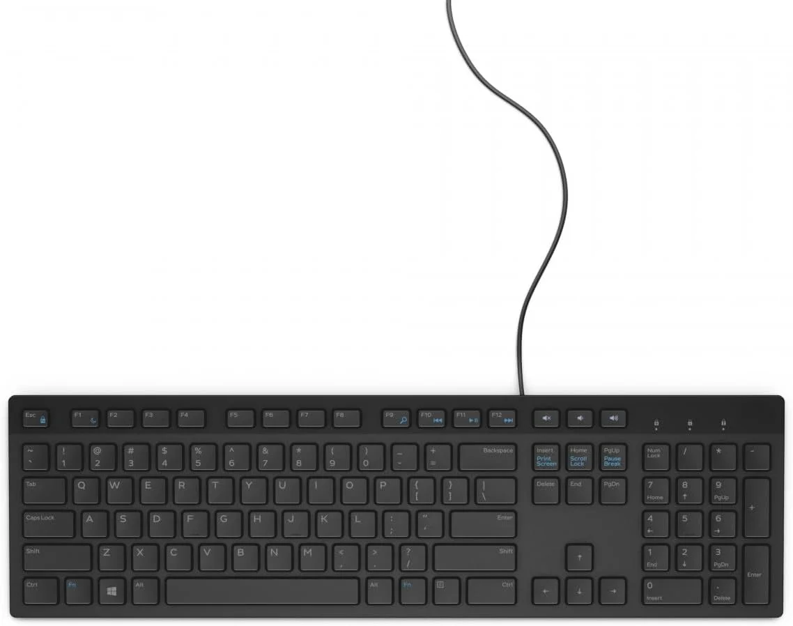 کیبورد انگلیسی Dell KB216 - USB - مشکی - مناسب برای Inspiron 3459, 5759, Latitude 3310 2-in-1, 34XX, 35XX, 7390 2-in-1