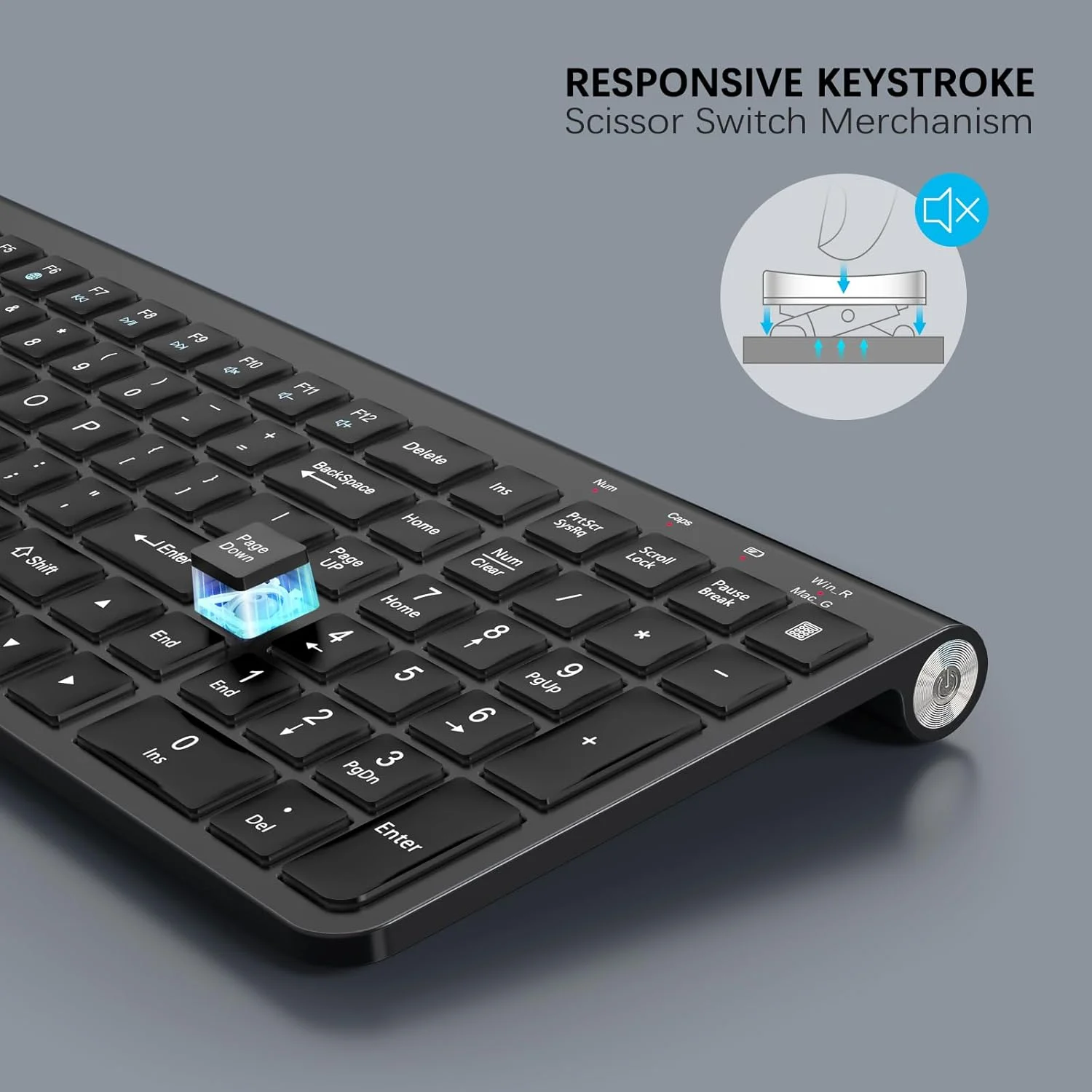 کیبورد بیسیم JOYACCESS، کیبورد بیسیم 2.4G ارگونومیک و باریک با USB و Type C، طراحی تمام اندازه و قابل حمل برای کامپیوتر/لپتاپ/ویندوز/مک - مشکی کیبورد بیسیم JOYACCESS، کیبورد بیسیم 2.4G ارگونومیک و باریک با USB و Type C، طراحی تمام اندازه و قابل حمل برای کامپیوتر/لپتاپ/ویندوز/مک - مشکی