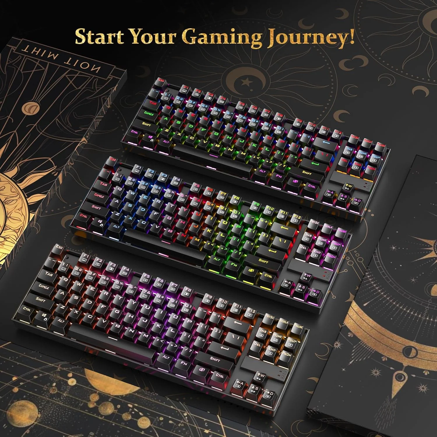 کیبورد گیمینگ مکانیکی نور پس زمینه دار RGB ردراگون مدل K552-RGB Kumara (مشکی)