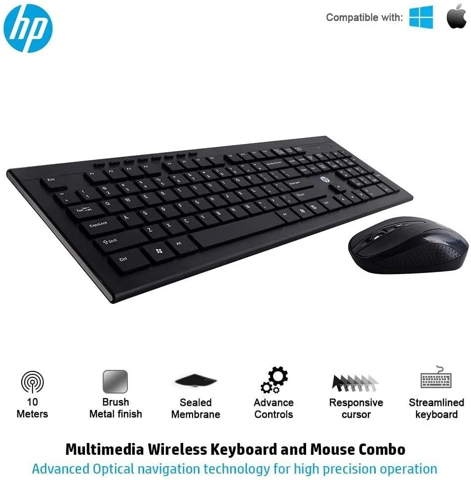ست کیبورد و ماوس بی سیم HP مدل CS10 - مشکی