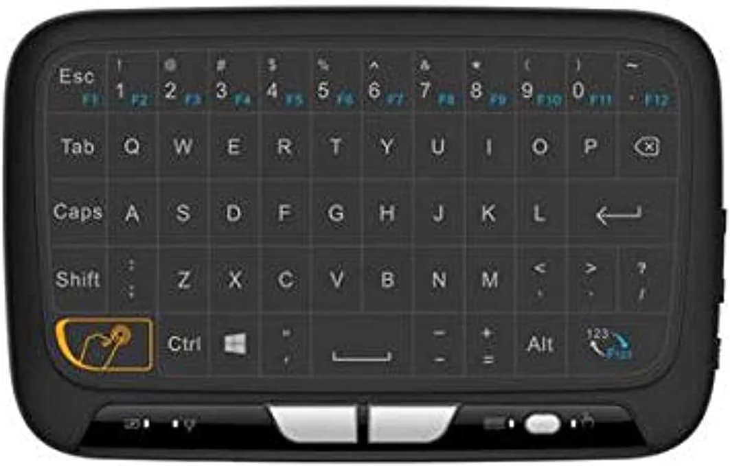 کیبورد و تاچ پد بی سیم مینی SKEIDO 2.4GHz، کنترل از راه دور قابل شارژ H18 برای Google Android Smart TV Box، PC، Linux، HTPC، IPTV، XBMC، Windows