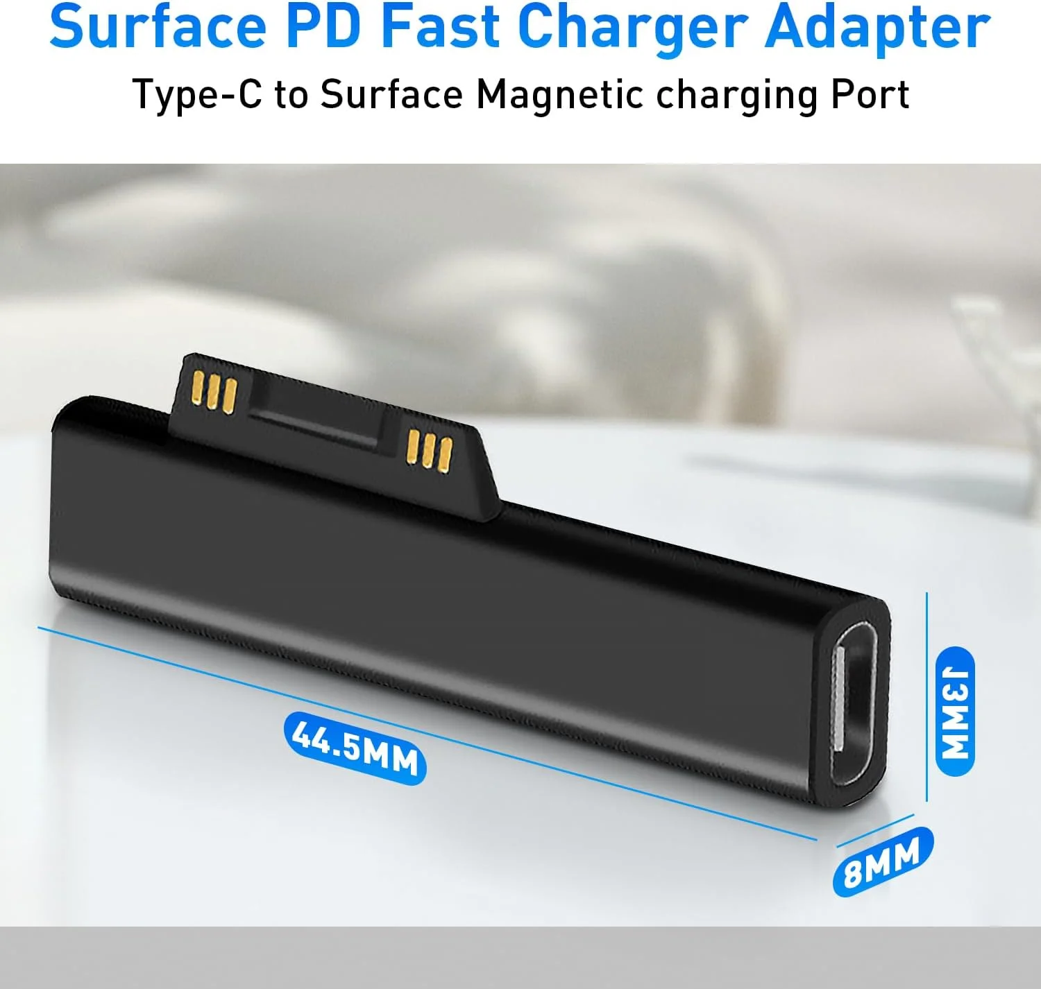 آداپتور USB C سرفیس، شارژ سریع 65 واتی PD، USB C مغناطیسی به سرفیس نر 15V3A، آداپتور شارژ Type C برای سرفیس لپ تاپ 3/2/1، مایکروسافت پرو 7/6/5/4، سرفیس گو، سرفیس بوک آداپتور USB C سرفیس، شارژ سریع 65 واتی PD، USB C مغناطیسی به سرفیس نر 15V3A، آداپتور شارژ Type C برای سرفیس لپ تاپ 3/2/1، مایکروسافت پرو 7/6/5/4، سرفیس گو، سرفیس بوک