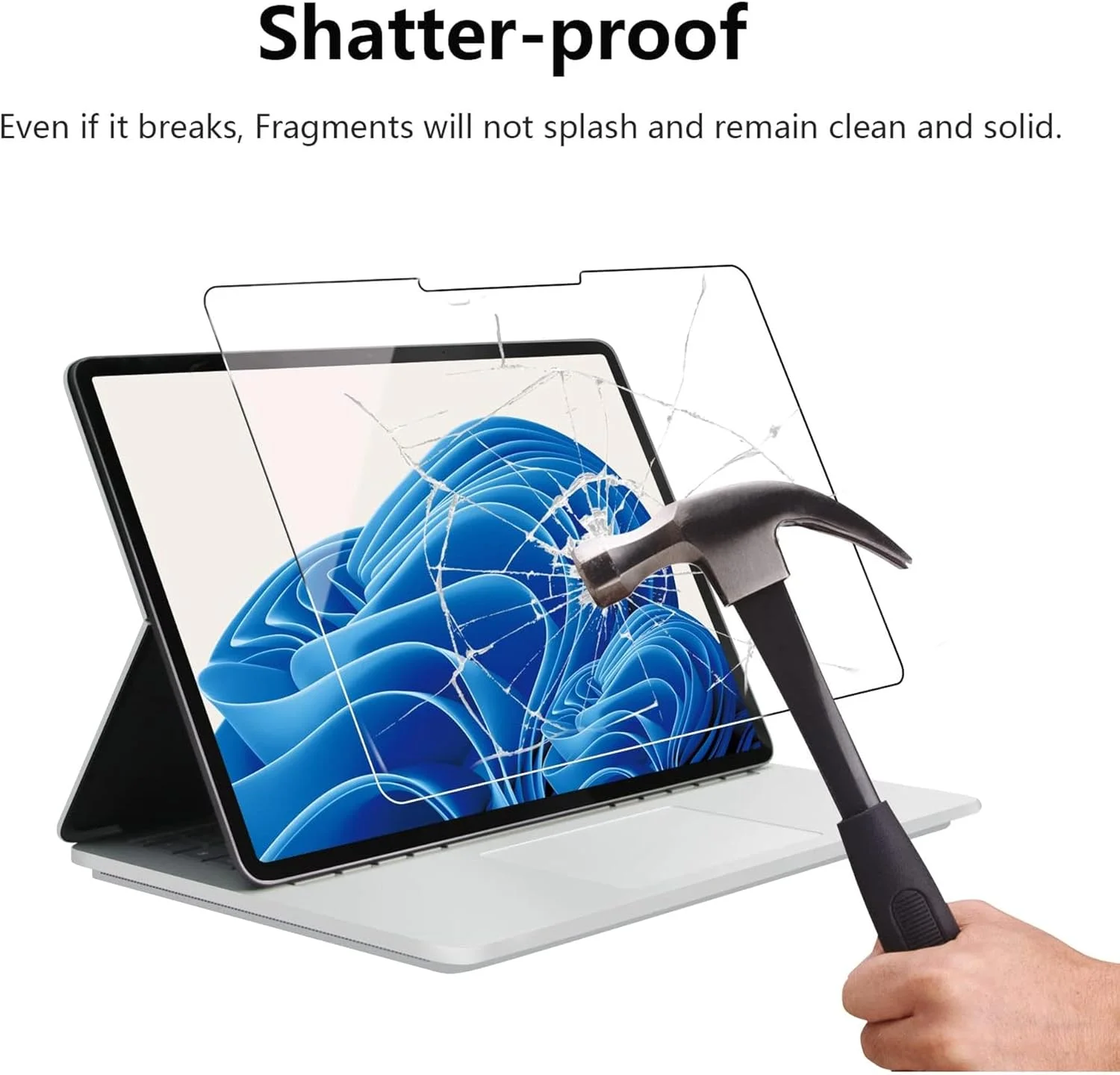 محافظ صفحه نمایش Megoo [بسته 2 عددی] برای سرفیس لپ تاپ استودیو 2/1 14.4 اینچی، نصب آسان، مقاوم در برابر خراش/سازگار با قاب و قلم سرفیس، شیشه حرارت دیده