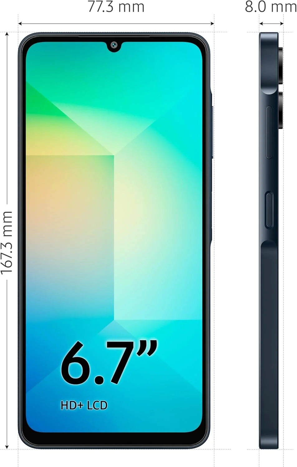 گوشی موبایل سامسونگ گلکسی A06 4G LTE (رم 4 گیگابایت، حافظه 64 گیگابایت) – دوربین دوگانه 50 مگاپیکسلی | IP54 | نسخه بین المللی | حافظه قابل ارتقا | سازگار با تمام اپراتورها